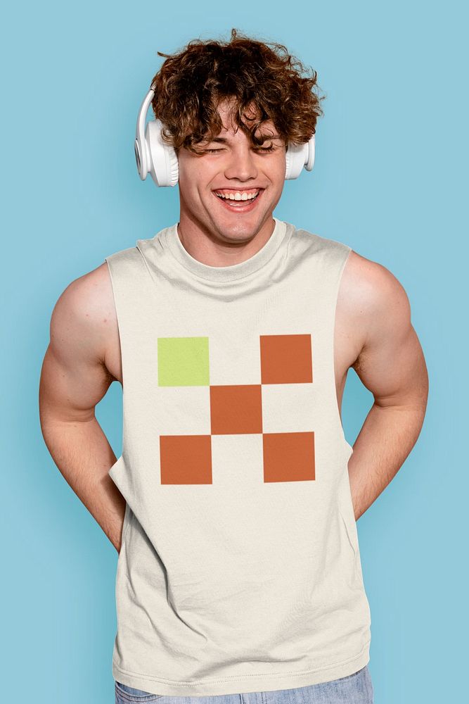 Tank top mockup, men's street apparel design