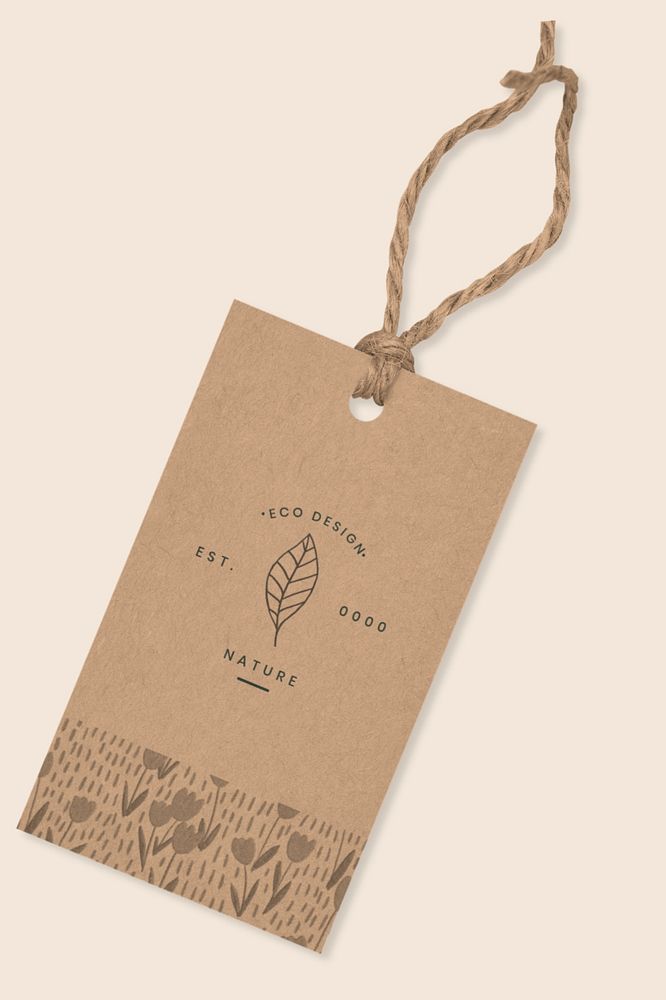 Swing tag mockup, fashion business