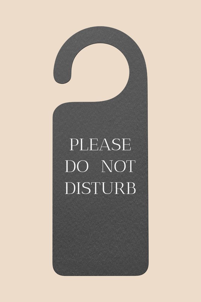 Door hanger mockup, gray 3D design 