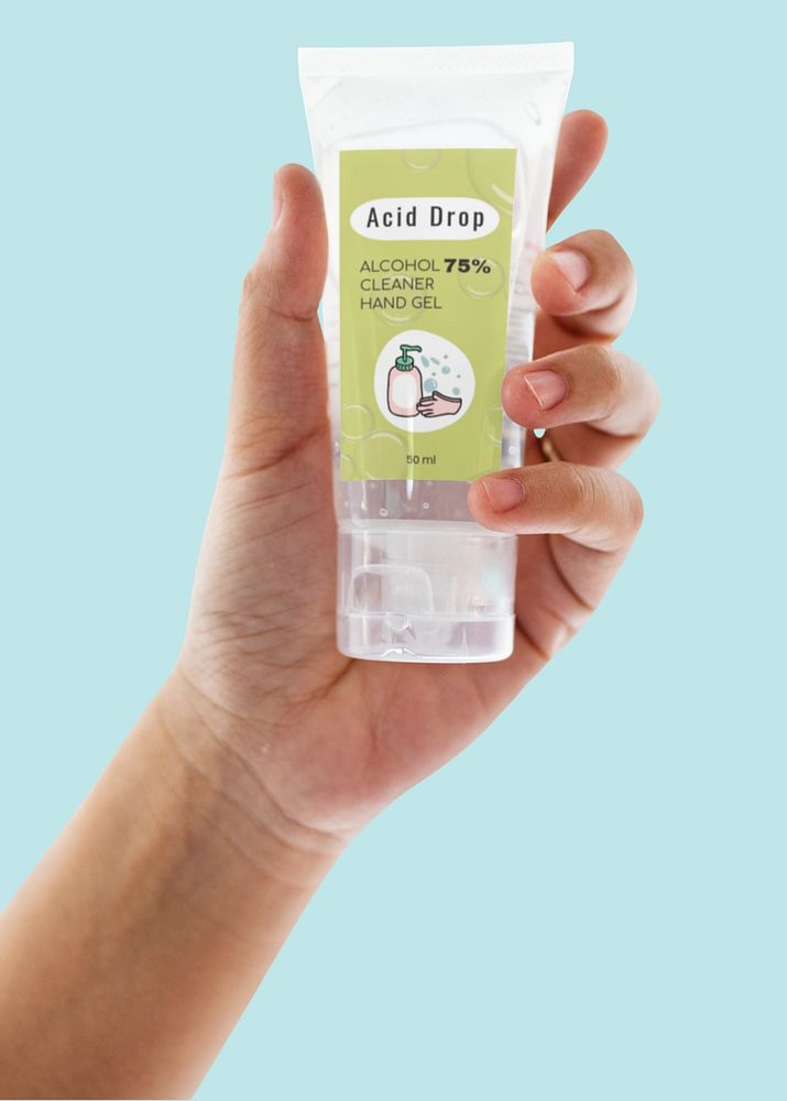 Hand sanitizer editable mockup