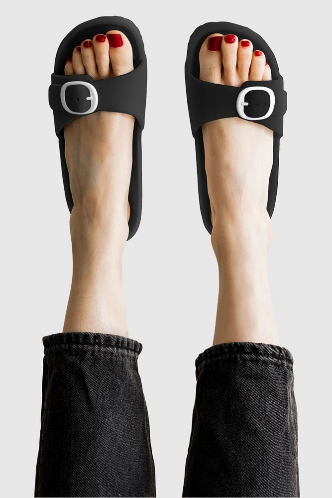 Flip flop editable mockup, fashion footwear