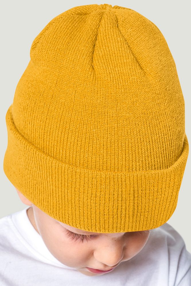 Kids beanie editable mockup