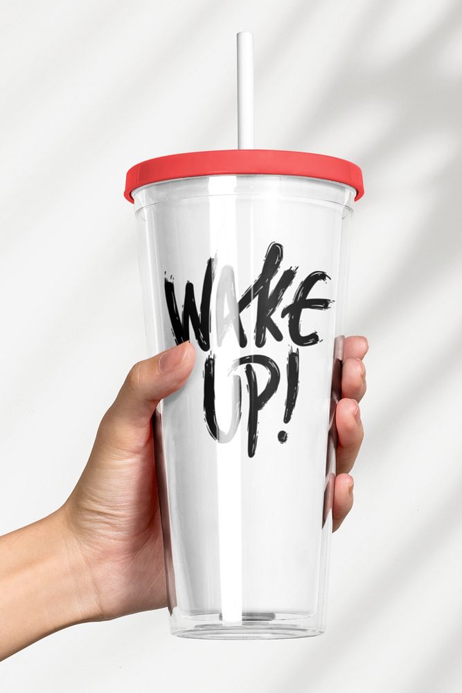 Tumbler editable mockup, plastic cup