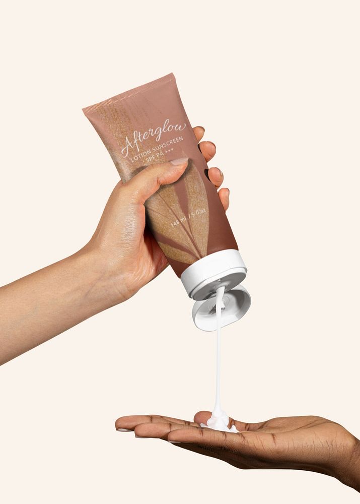 Editable skincare tube mockup, product packaging