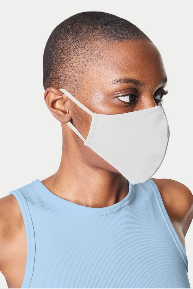 Editable face mask mockup