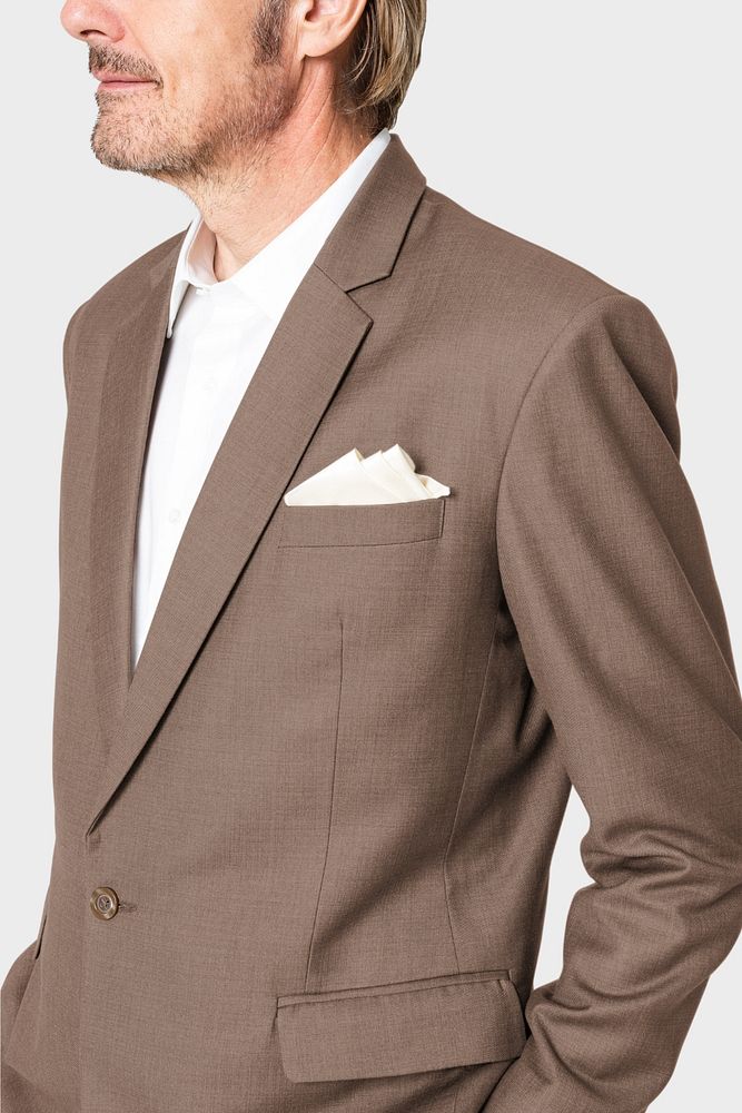 Editable suit mockup, mens' formal wear design