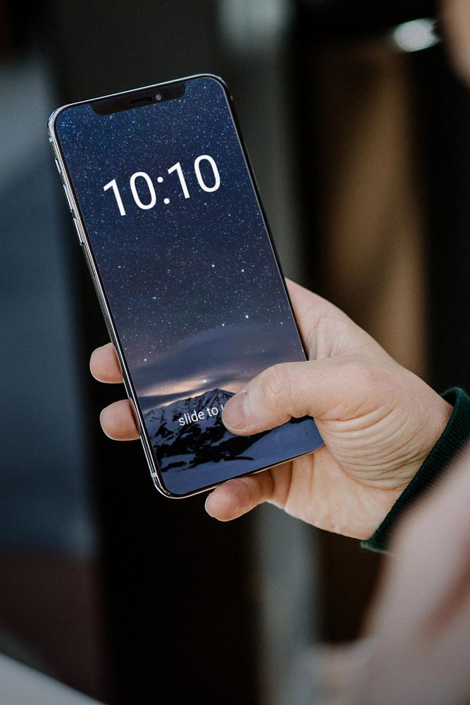 Phone screen mockup, editable design