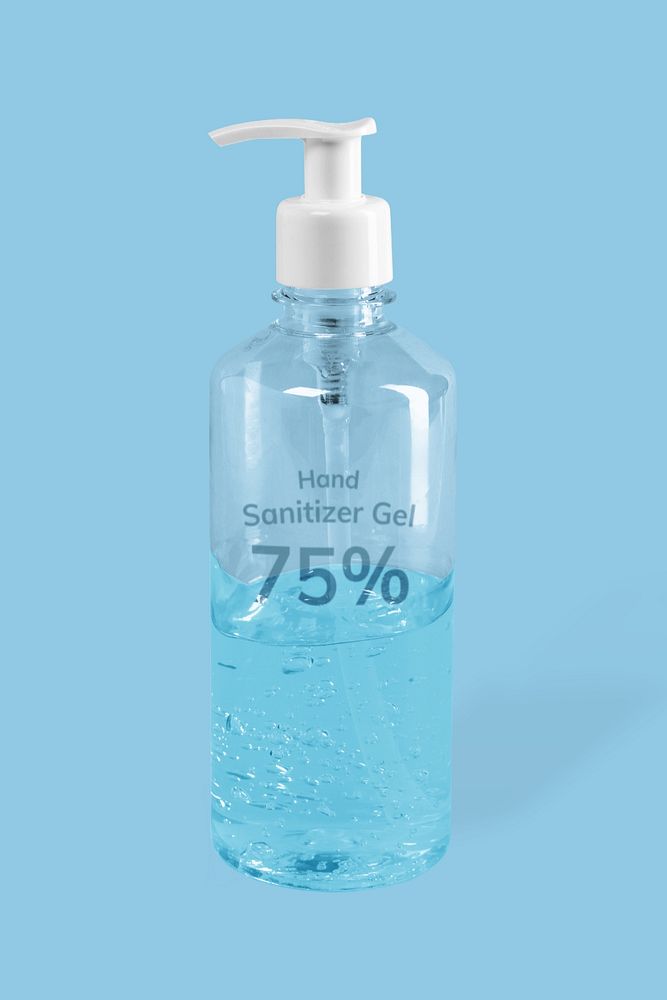 Hand sanitizer bottle mockup, editable design