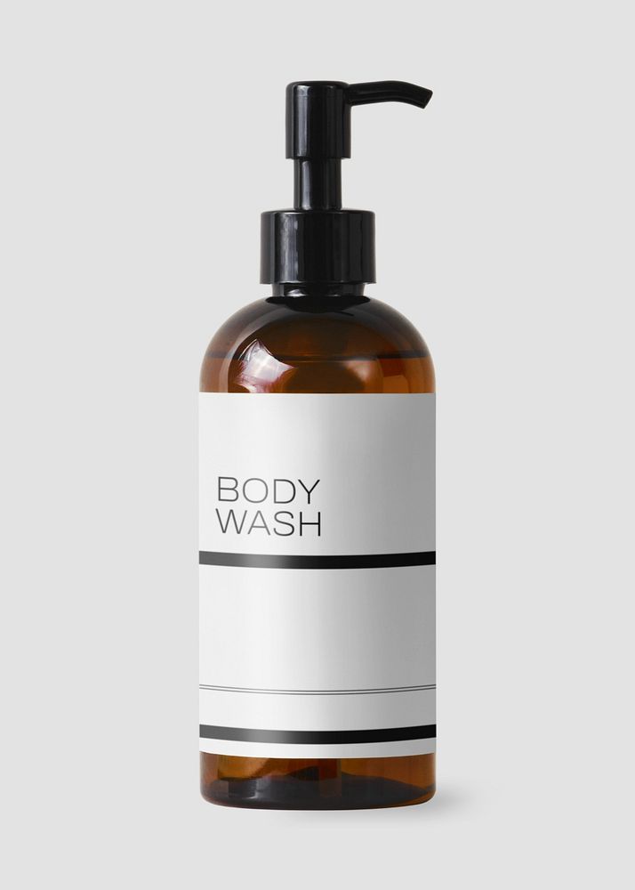 Soap pump bottle mockup, editable design