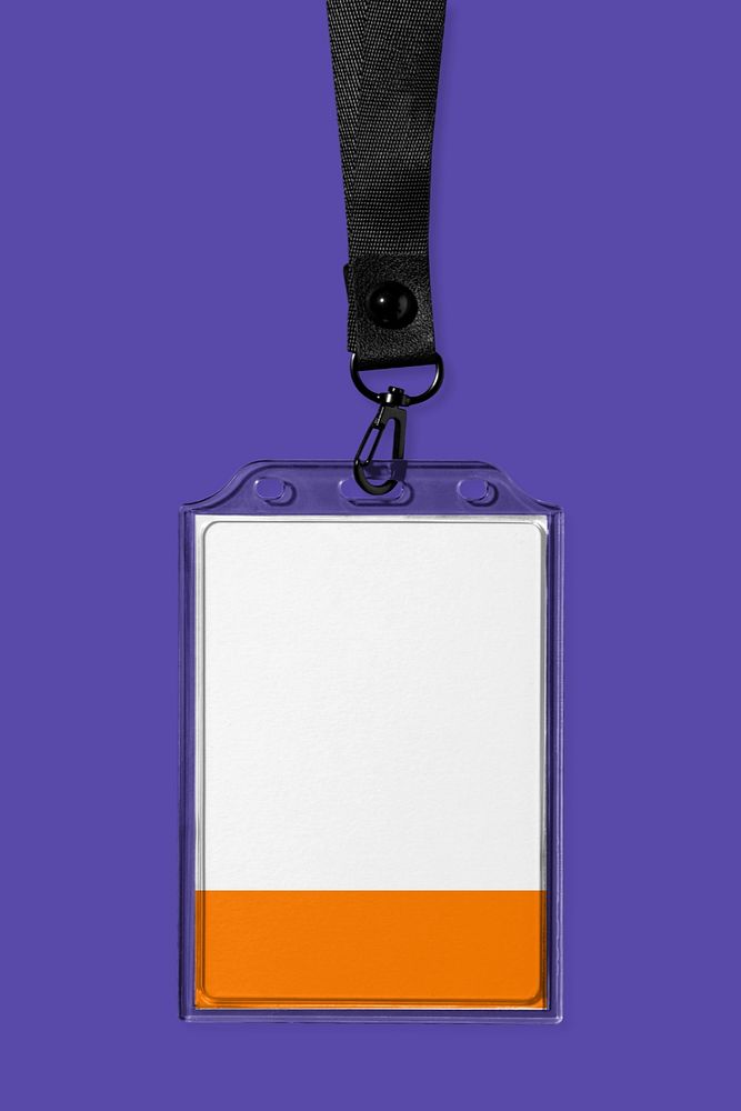 ID card tag mockup, editable design