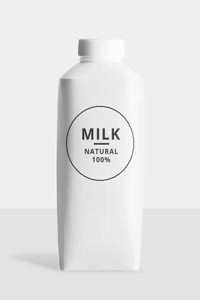 Milk carton mockup, editable design