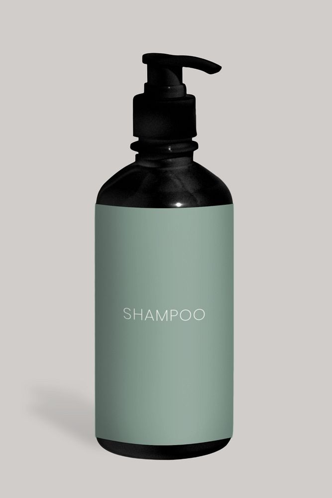 Shampoo pump bottle mockup, editable design