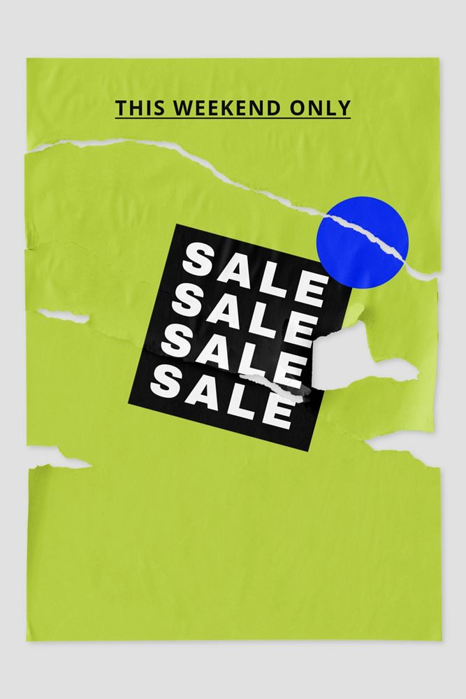 Cool sale poster mockup, editable Premium Mockup Generator rawpixel