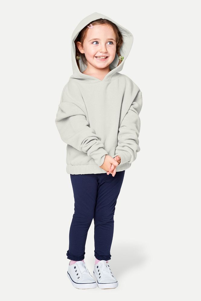 Girl's hoodie mockup, editable apparel & fashion