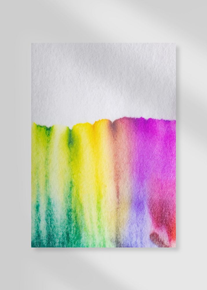 Colorful abstract poster mockup, editable design