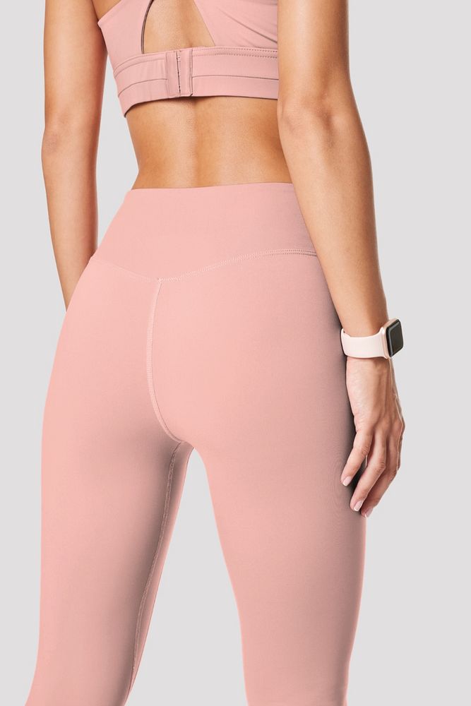 Women's activewear mockup, back view editable design