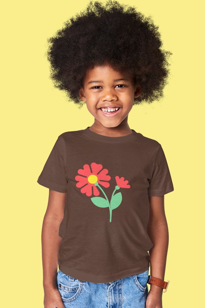 African-American kids shirt mockup editable design