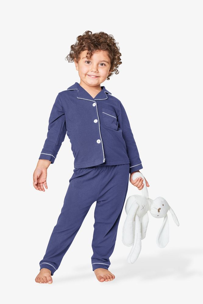 Editable kid's pajamas mockup, nightwear apparel