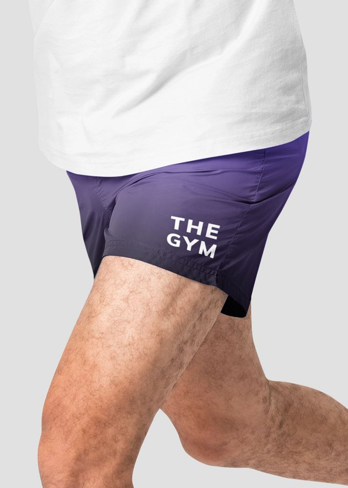 Men's sport shorts mockup, editable activewear apparel