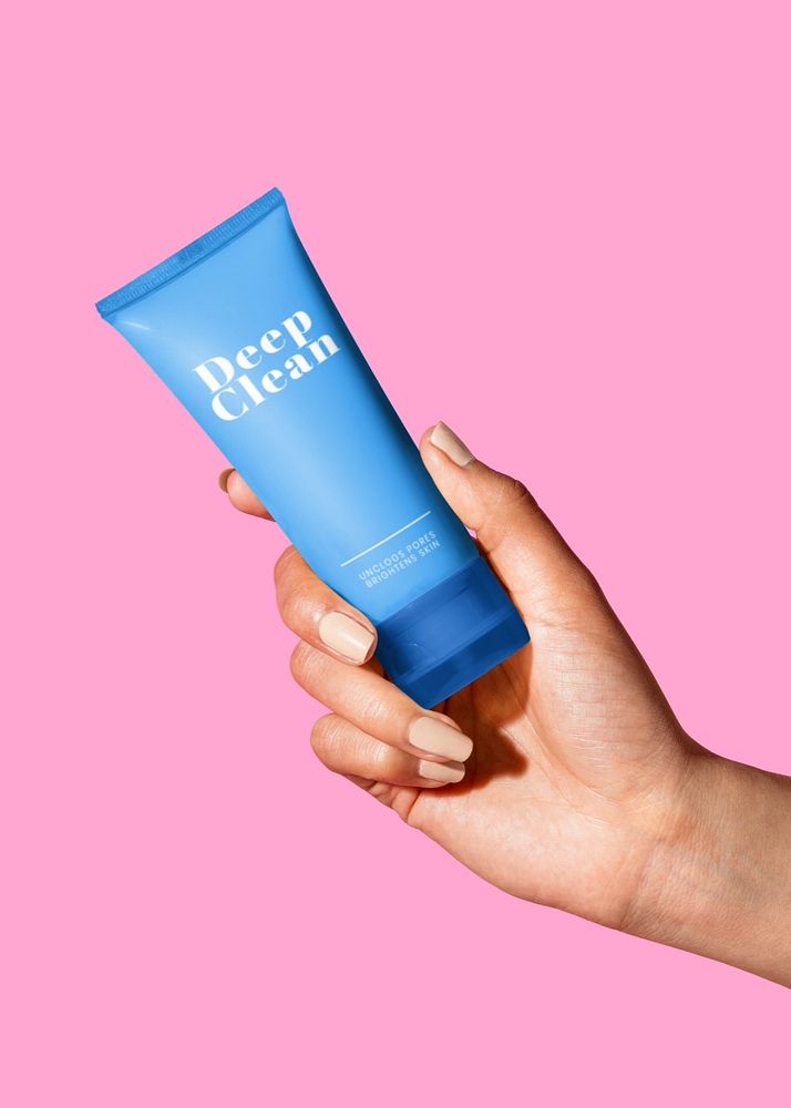 Skincare tube  editable mockup, product packaging