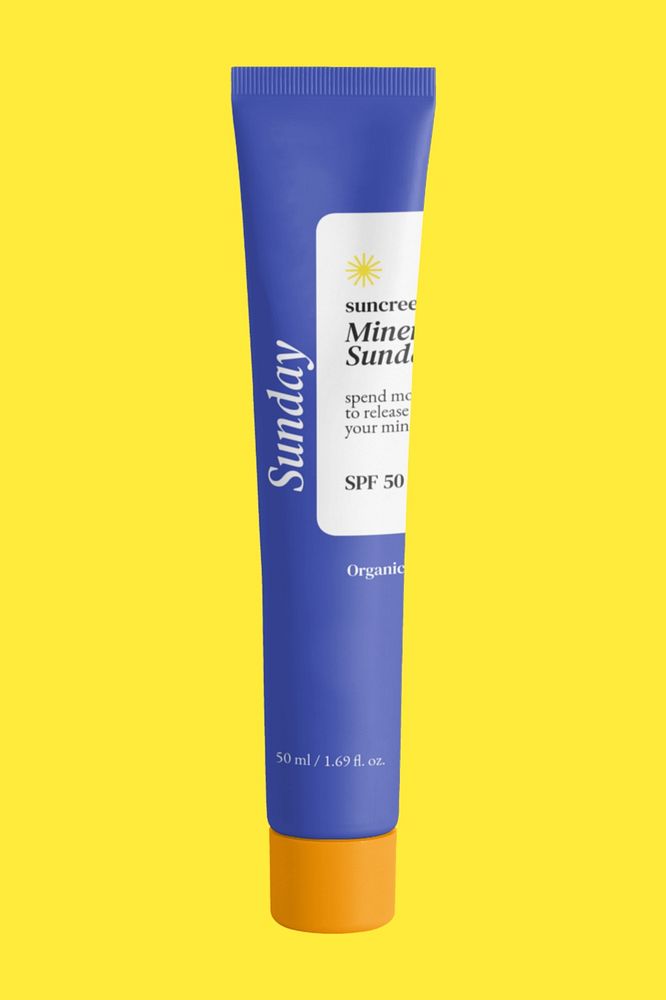 Editable skincare tube mockup, product packaging