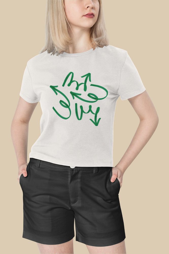 T-shirt mockup, editable women's apparel design