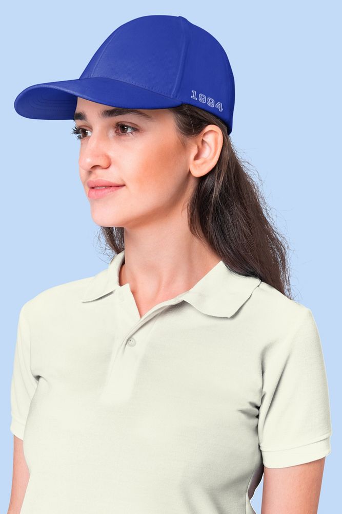 Polo shirt & cap mockup, editable women's fashion design