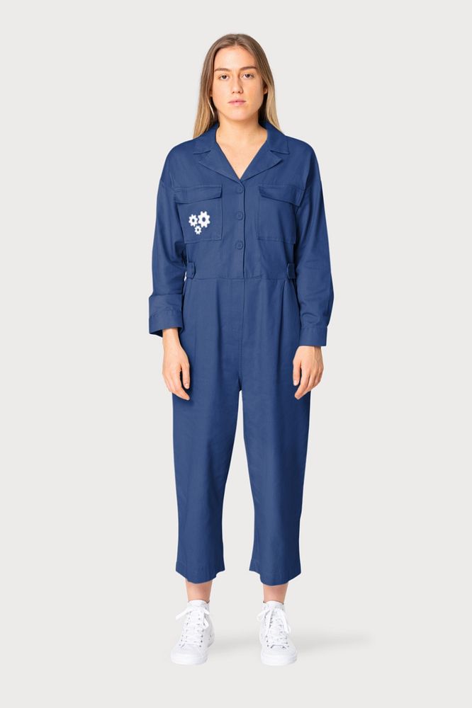 Women's jumpsuit mockup, editable design