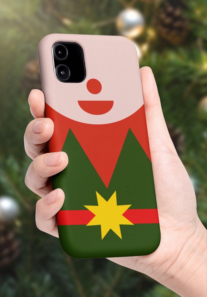 Smartphone case editable mockup, digital device 