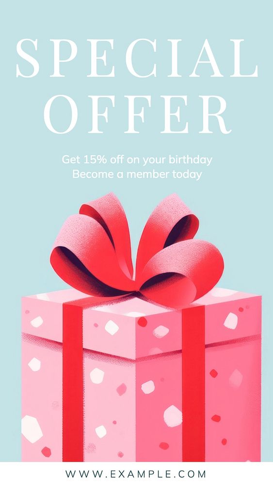 Birthday promotion Facebook story template