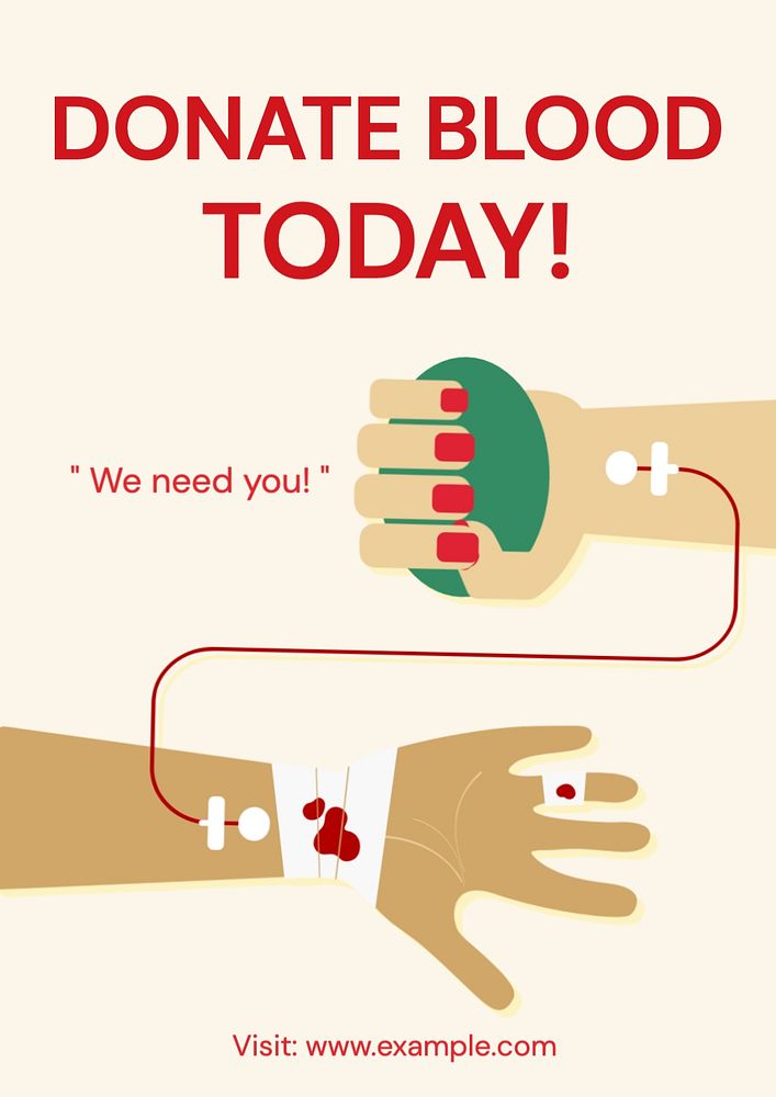 Blood donation poster template