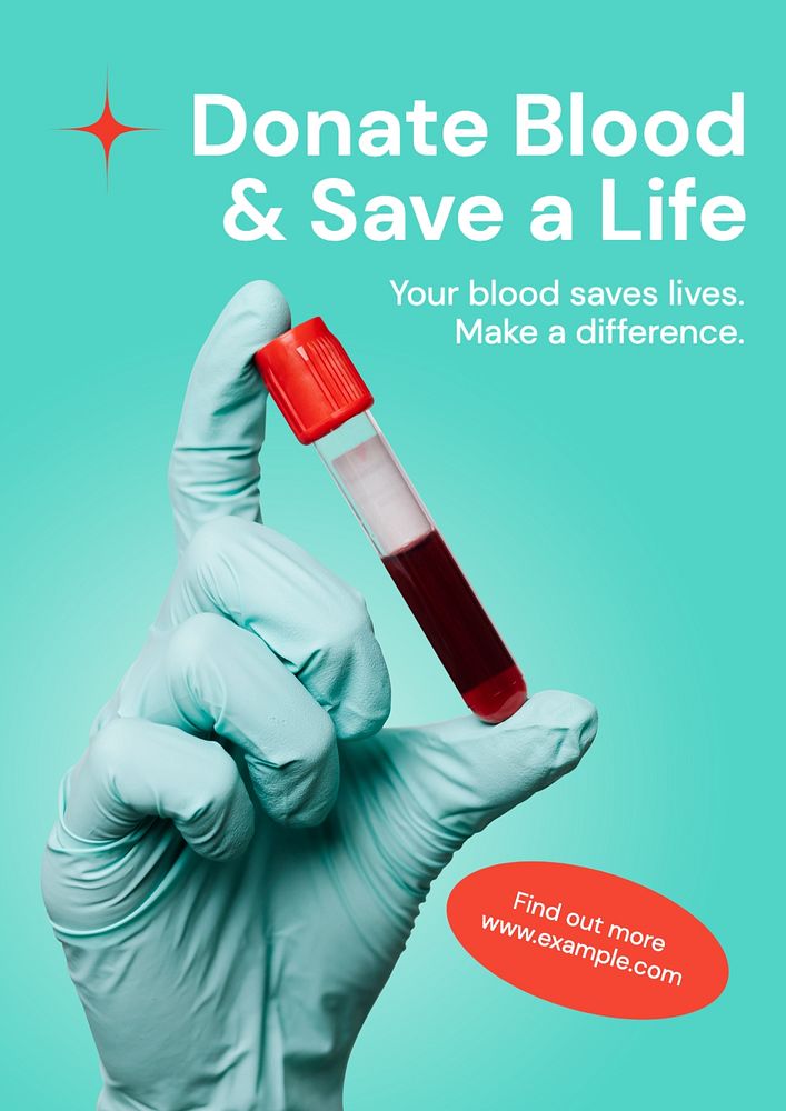 Blood donation poster template