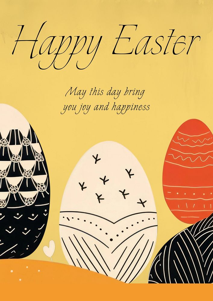 Happy Easter poster template