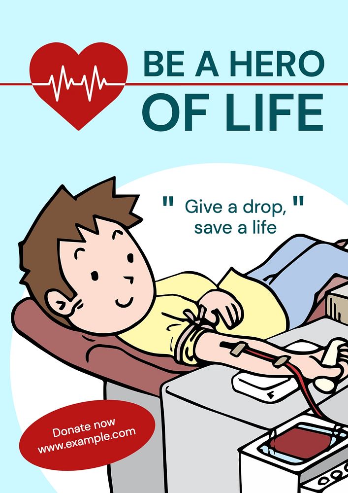 Blood donation poster template