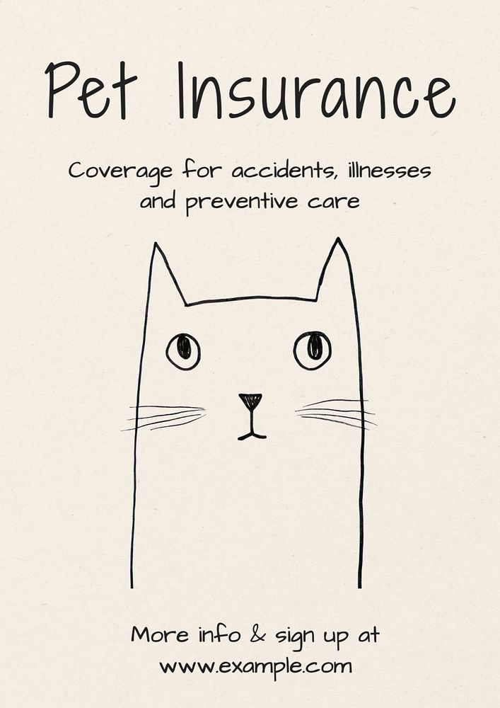 Pet insurance poster template