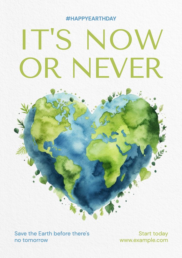 Now or never poster template