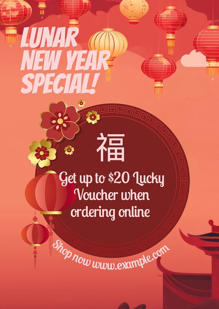 New Year special poster template