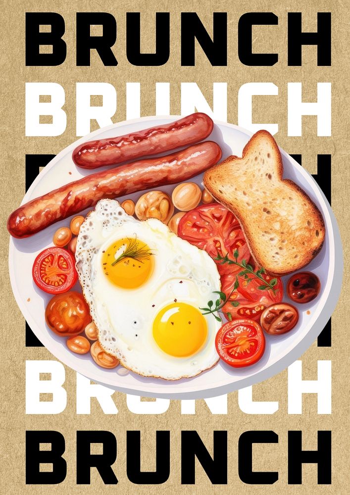 Brunch specials poster template