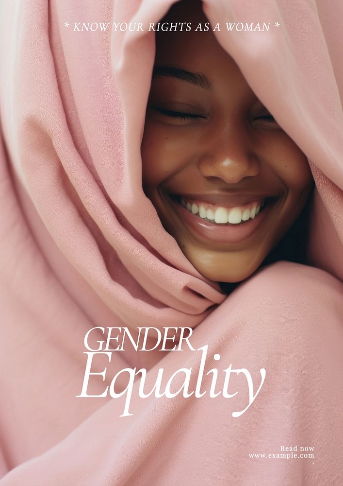 Gender equality poster template