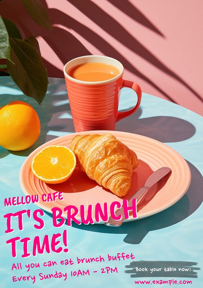 Brunch buffet poster template