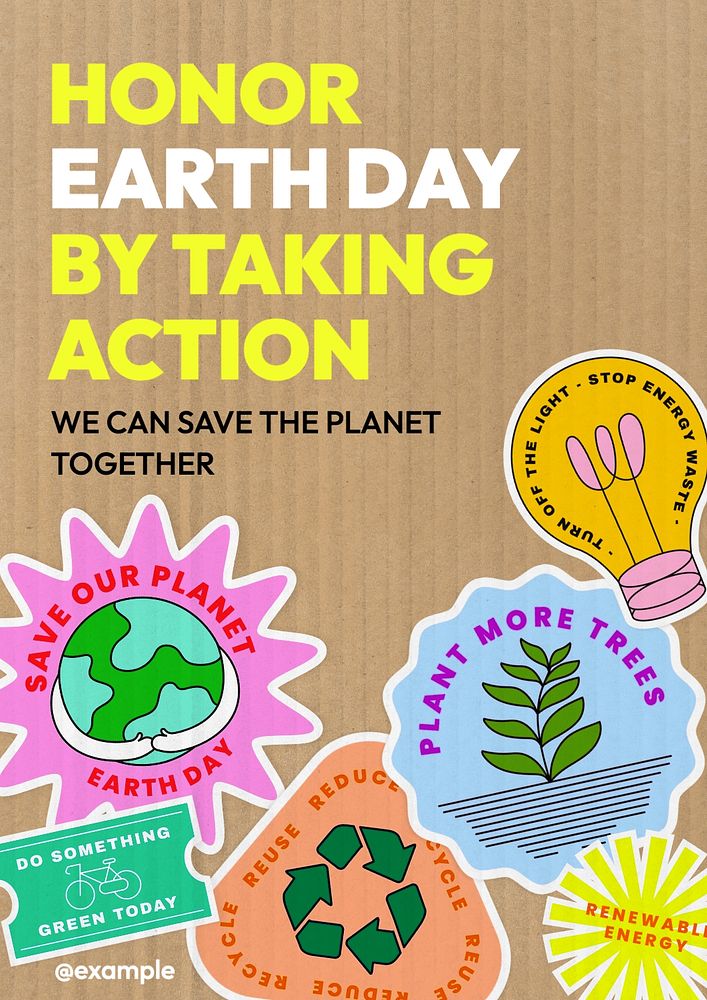 Earth Day poster template