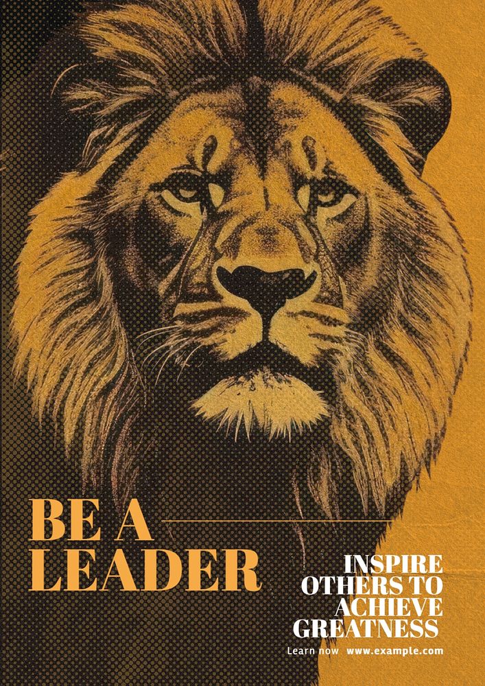 Be a leader poster template