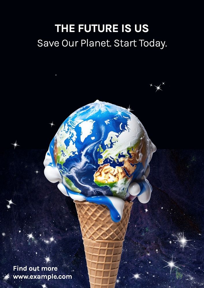 Save earth poster template