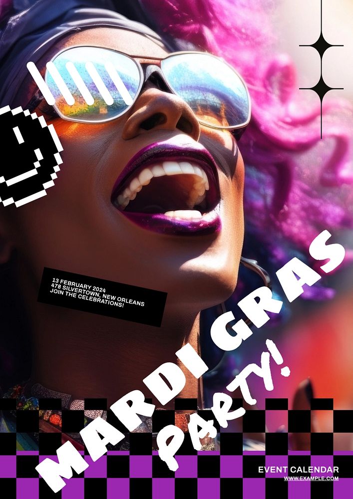 Mardi Gras poster template