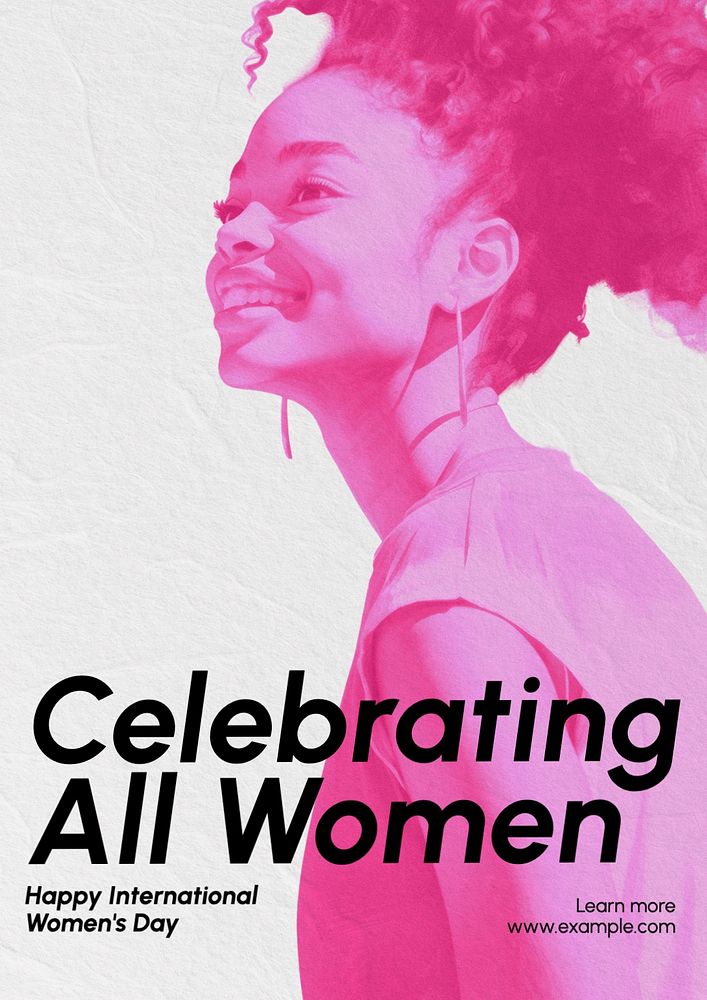 Celebrating all women poster template