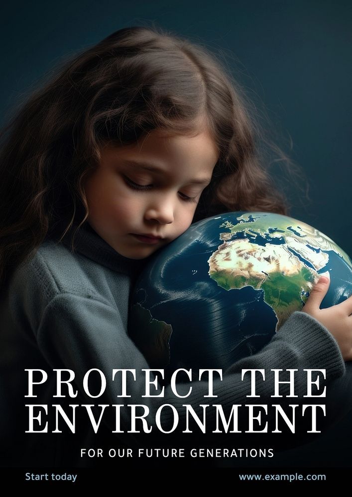 Protect the environment poster template