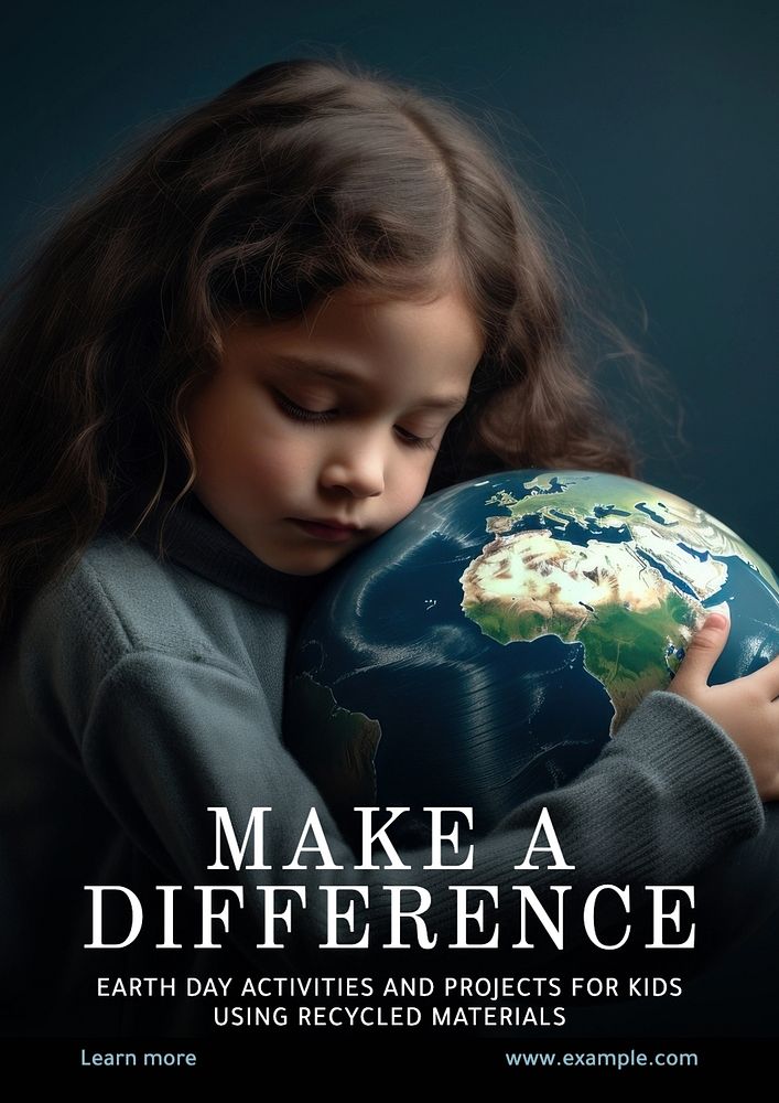 Earth Day activities poster template