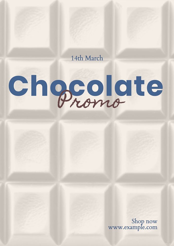 Chocolate promotion poster template