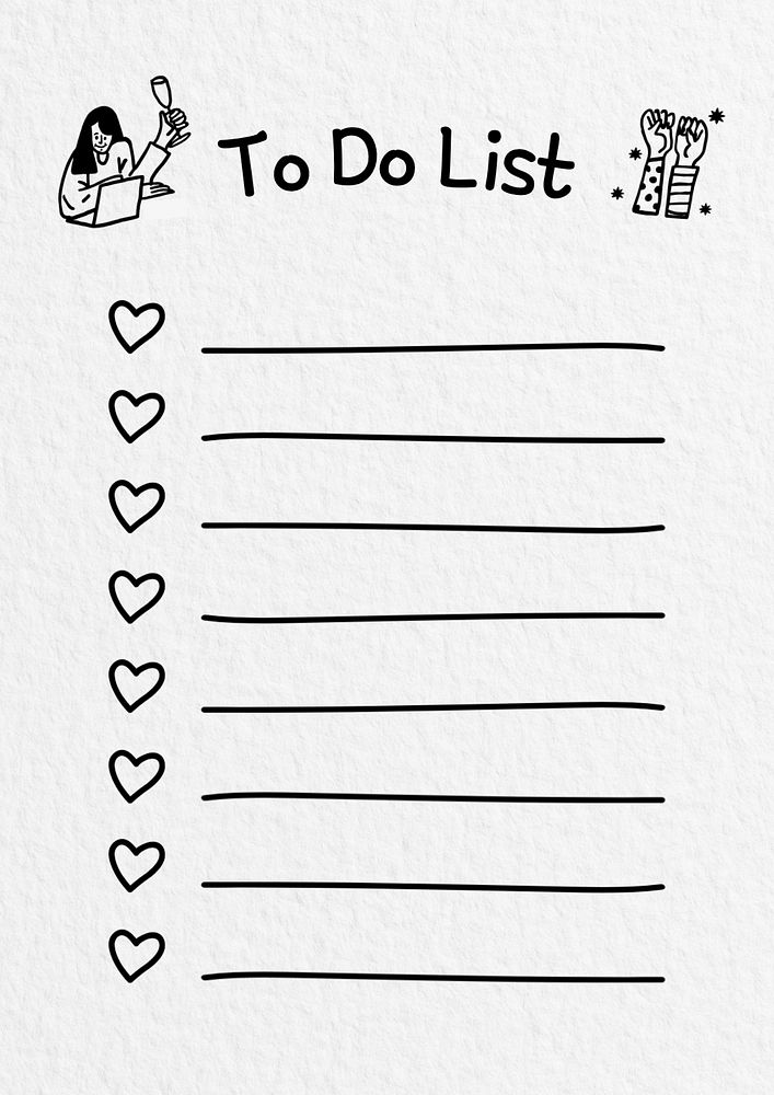 To do list planner template, editable design