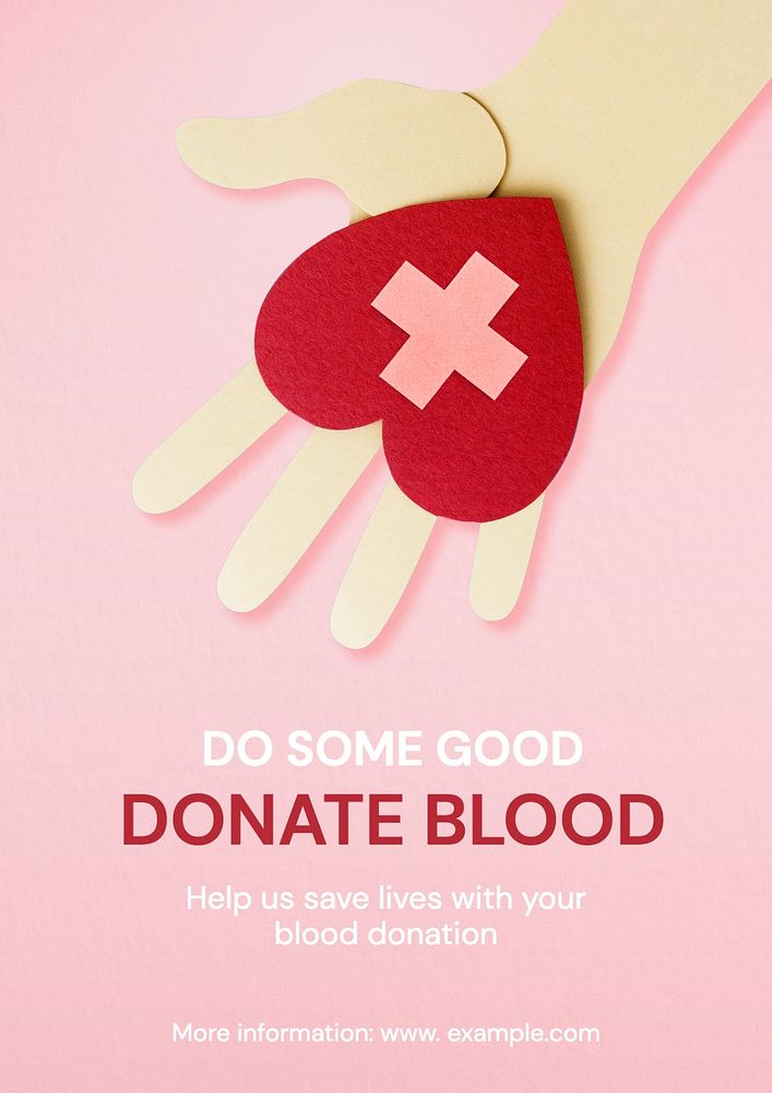 Donate blood poster template